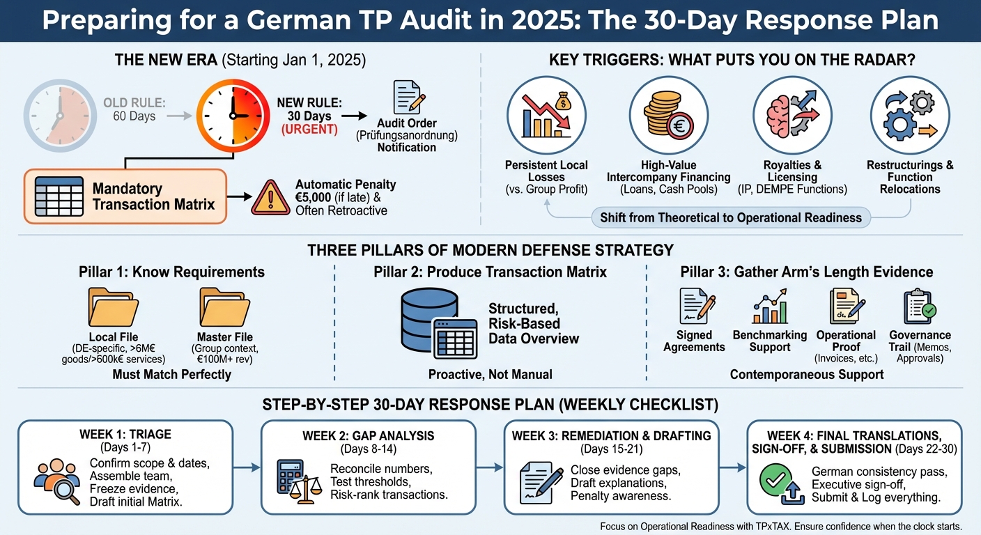 Preparing for a German TP Audit in 2026 (30-Day Response Plan)